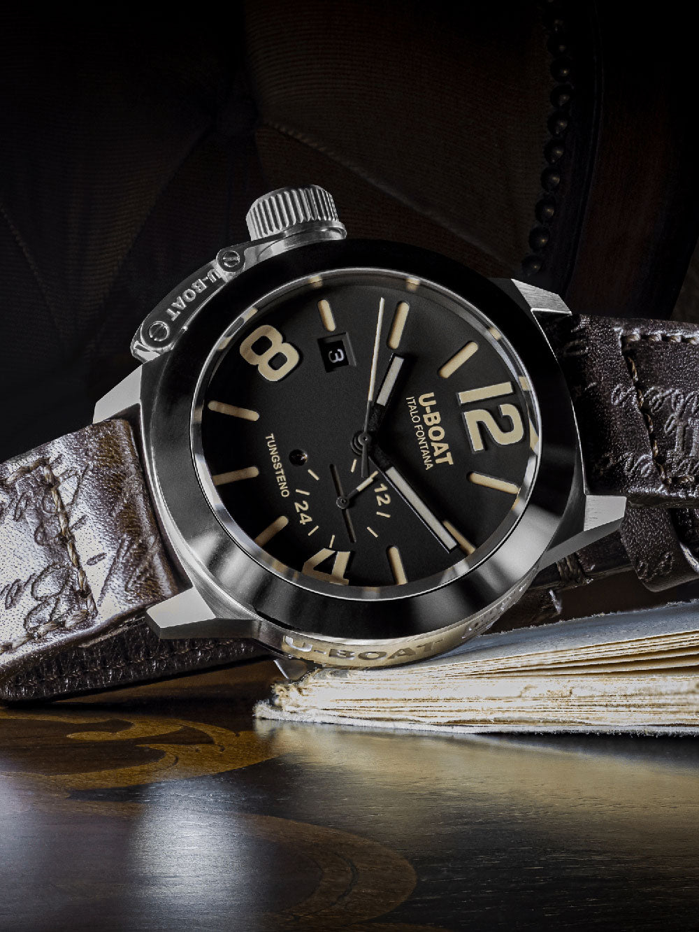 U-Boat 8893 Classico Tungsteno Black Automatic men's watch 42mm 10ATM