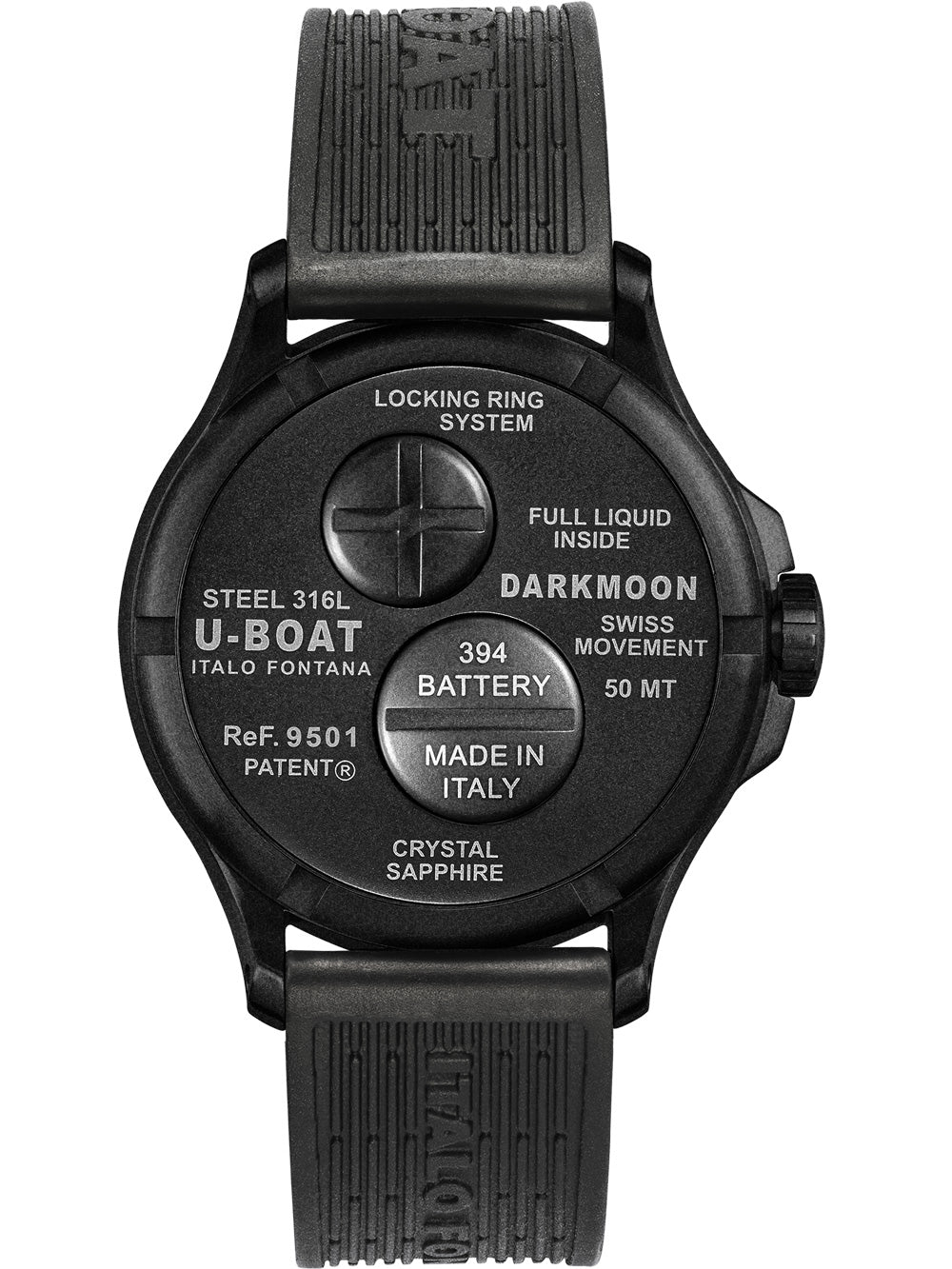 U-Boat 9501 Darkmoon Red PVD Soleil men's watch 40mm 5ATM