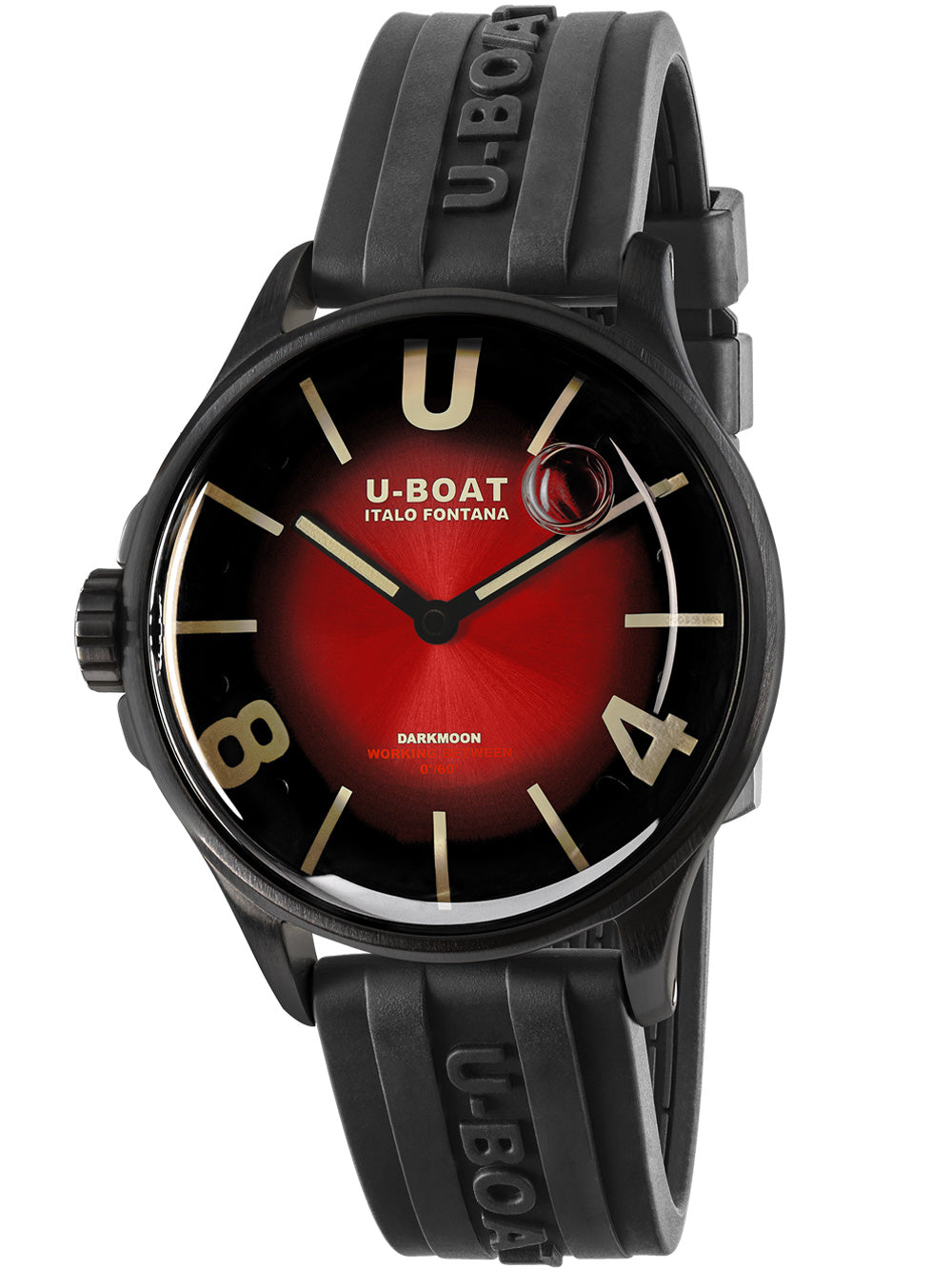 U-Boat 9501 Darkmoon Red PVD Soleil men's watch 40mm 5ATM