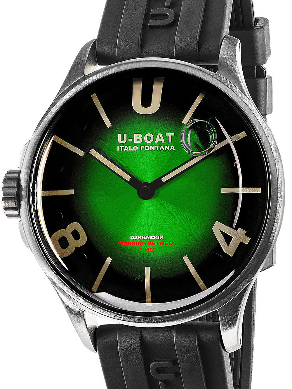 U-Boat 9502 Darkmoon Green SS Soleil men's watch 40mm 5ATM