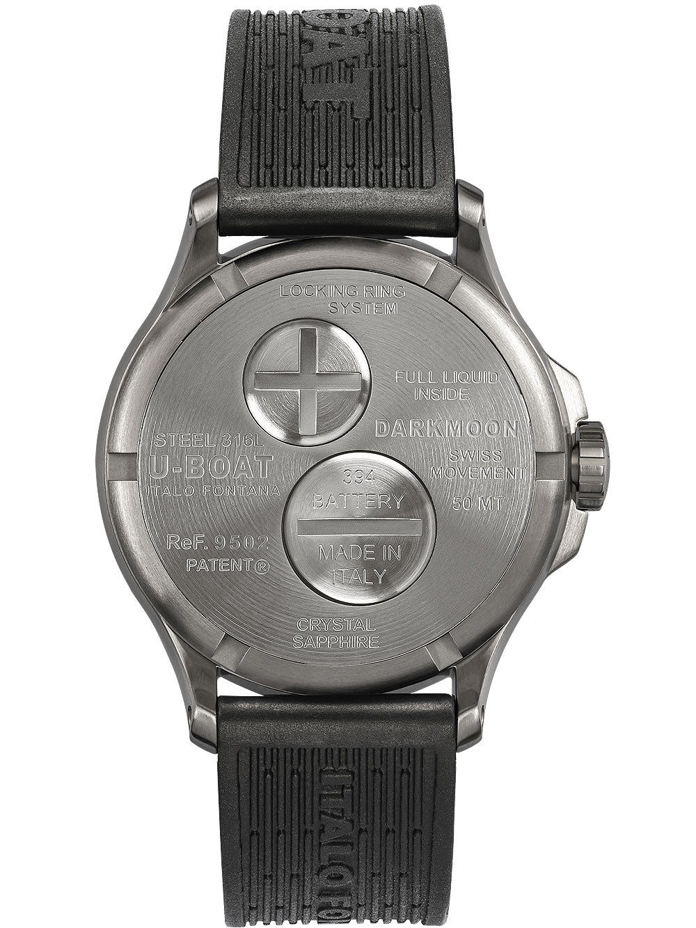 U-Boat 9502 Darkmoon Green SS Soleil men's watch 40mm 5ATM