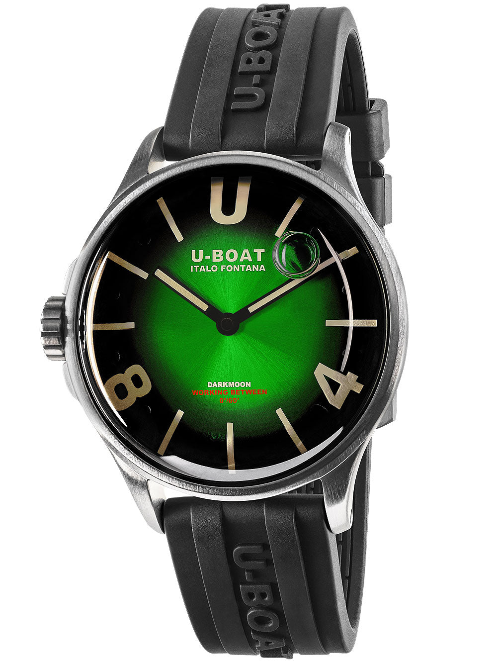 U-Boat 9502 Darkmoon Green SS Soleil men's watch 40mm 5ATM