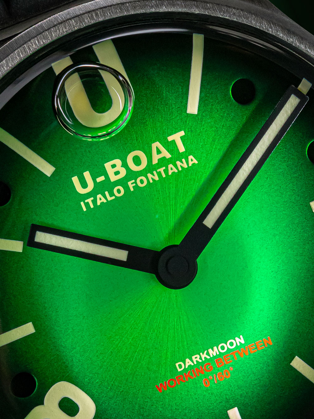 U-Boat 9502 Darkmoon Green SS Soleil men's watch 40mm 5ATM