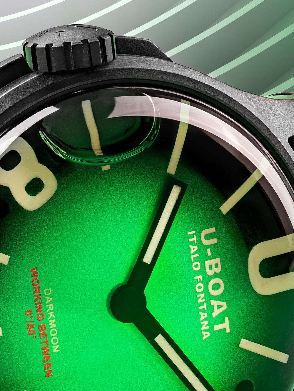 U-Boat 9503 Darkmoon Green PVD Soleil men's watch 40mm 5ATM