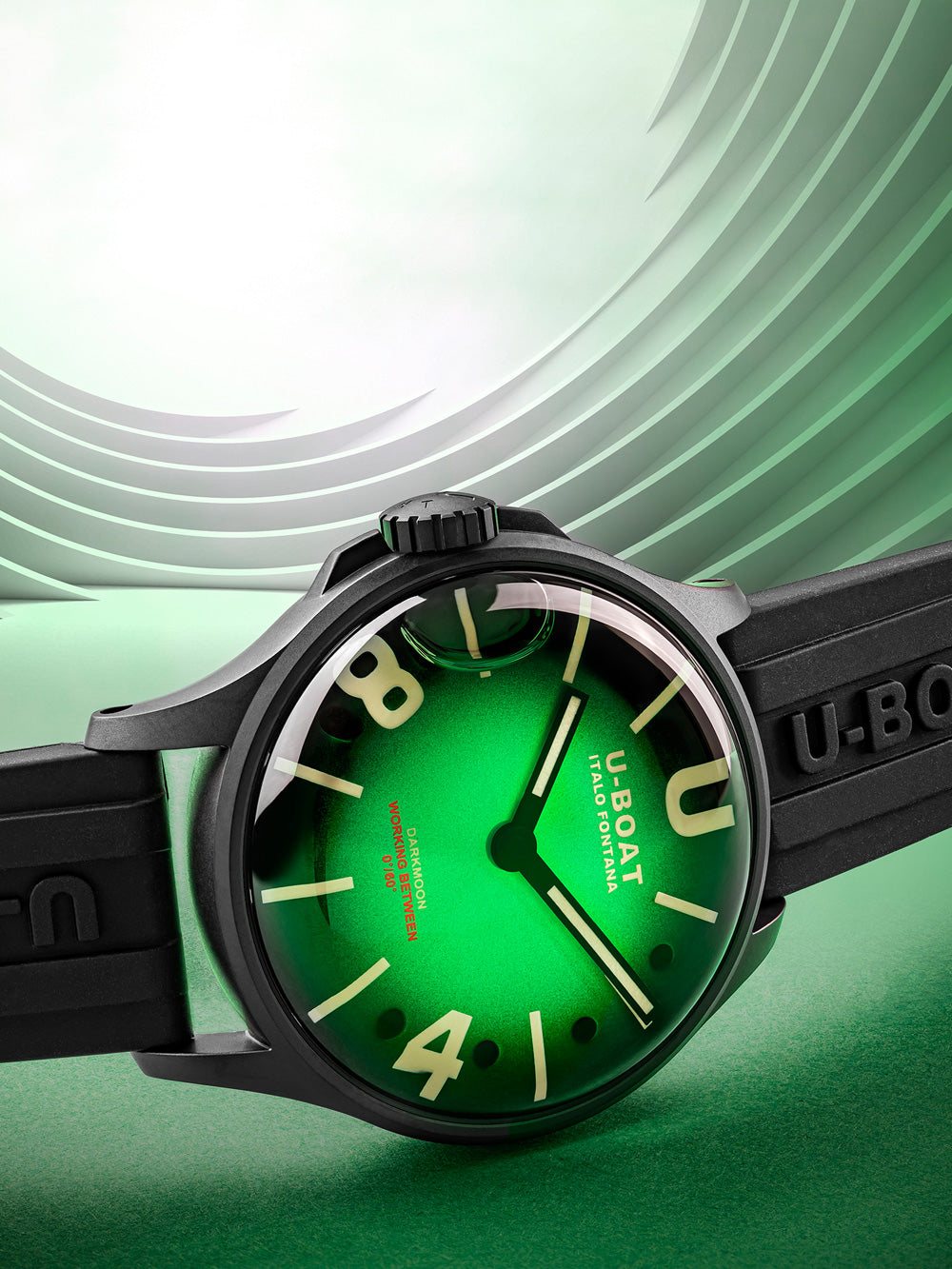 U-Boat 9503 Darkmoon Green PVD Soleil men's watch 40mm 5ATM