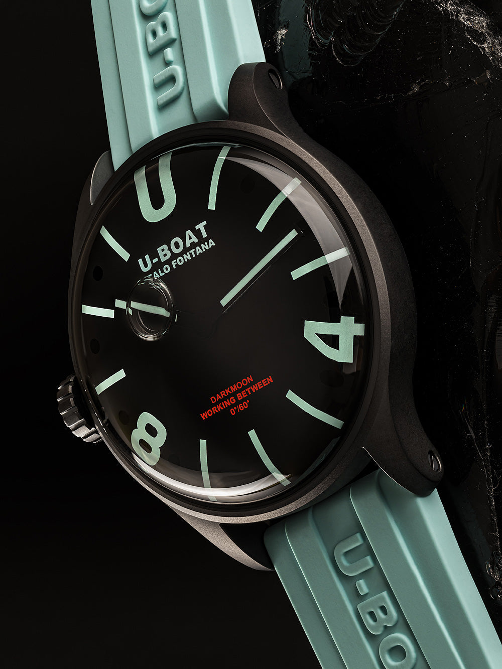 U-Boat 9526/A Darkmoon Aqua IPB men's watch 44mm 5ATM