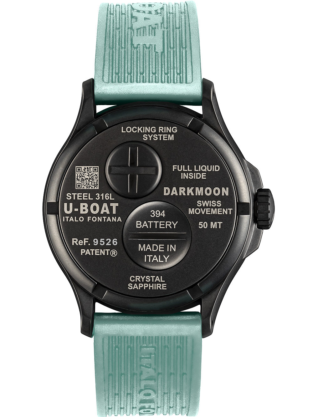 U-Boat 9526/A Darkmoon Aqua IPB men's watch 44mm 5ATM