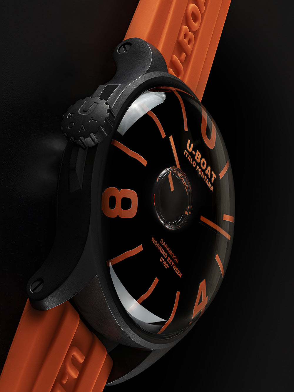 U-Boat 9538 Darkmoon Orange IPB men's watch 44mm 5ATM