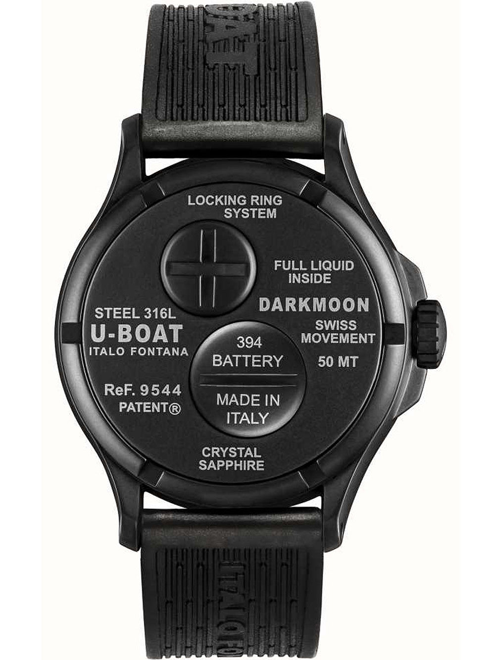 U-Boat 9544 Darkmoon Black PVD men's watch 44mm 5ATM