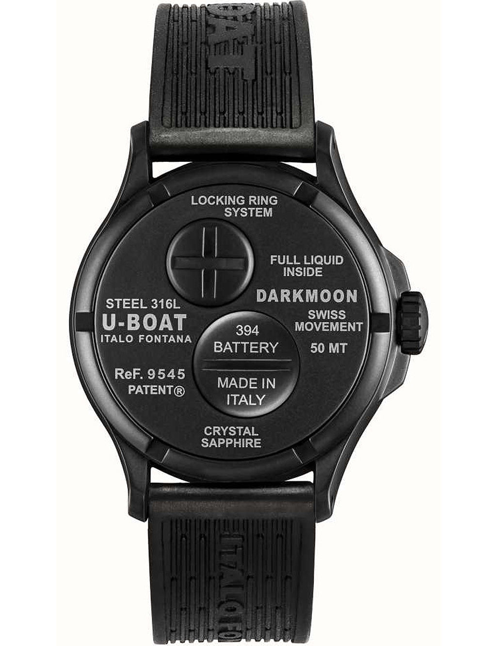 U-Boat 9545 Darkmoon Black PVD men's watch 40mm 5ATM