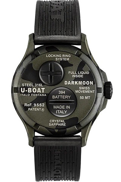 U-Boat 9552 Darkmoon Grey Camouflage men's watch 40mm 5ATM