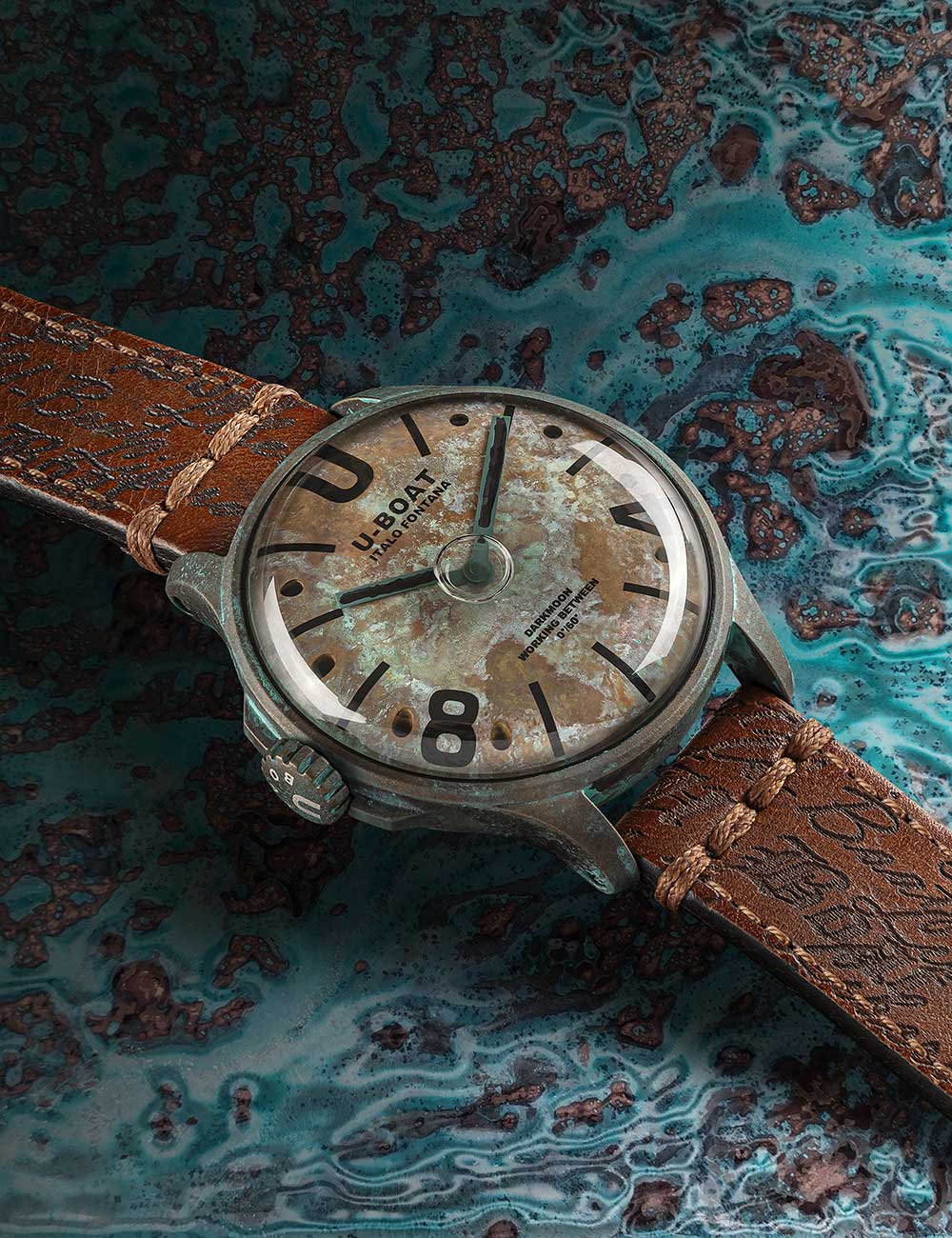 U-Boat 9600 men's watch Darkmoon Unico 45mm 50M