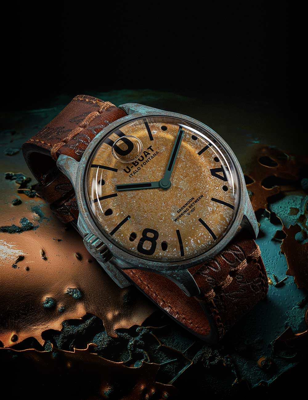 U-Boat 9600 men's watch Darkmoon Unico 45mm 50M