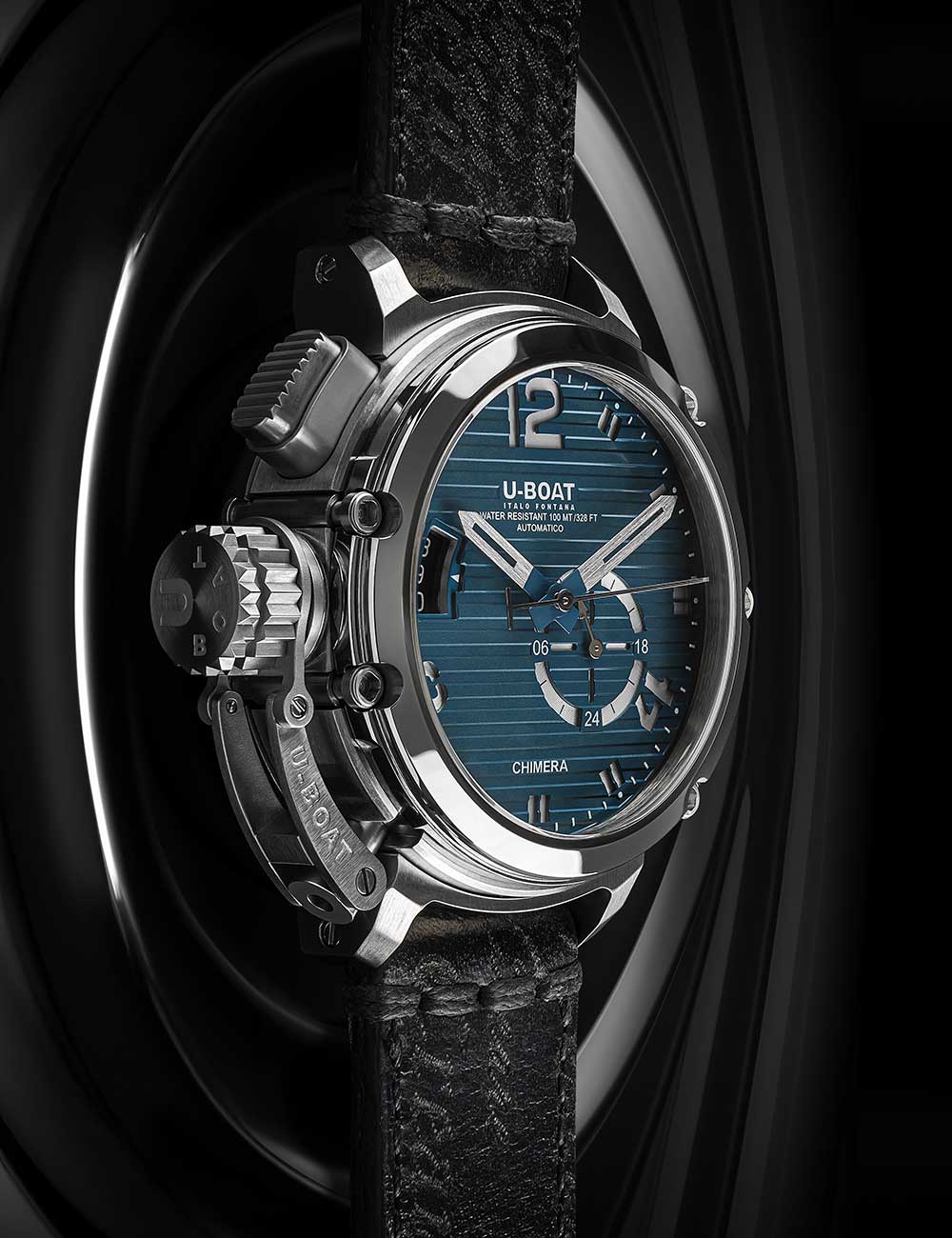 U-Boat 9602 men's watch Chimera 46mm SS blue Automatic 10ATM