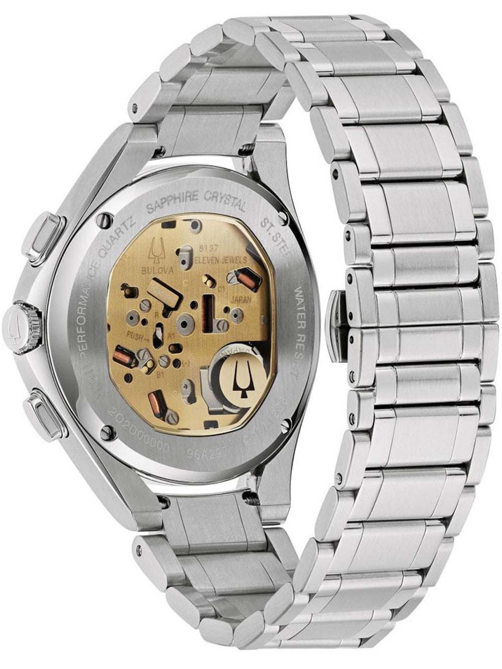 Bulova 96A297 Curv men's watch Chronograph 45mm 3ATM