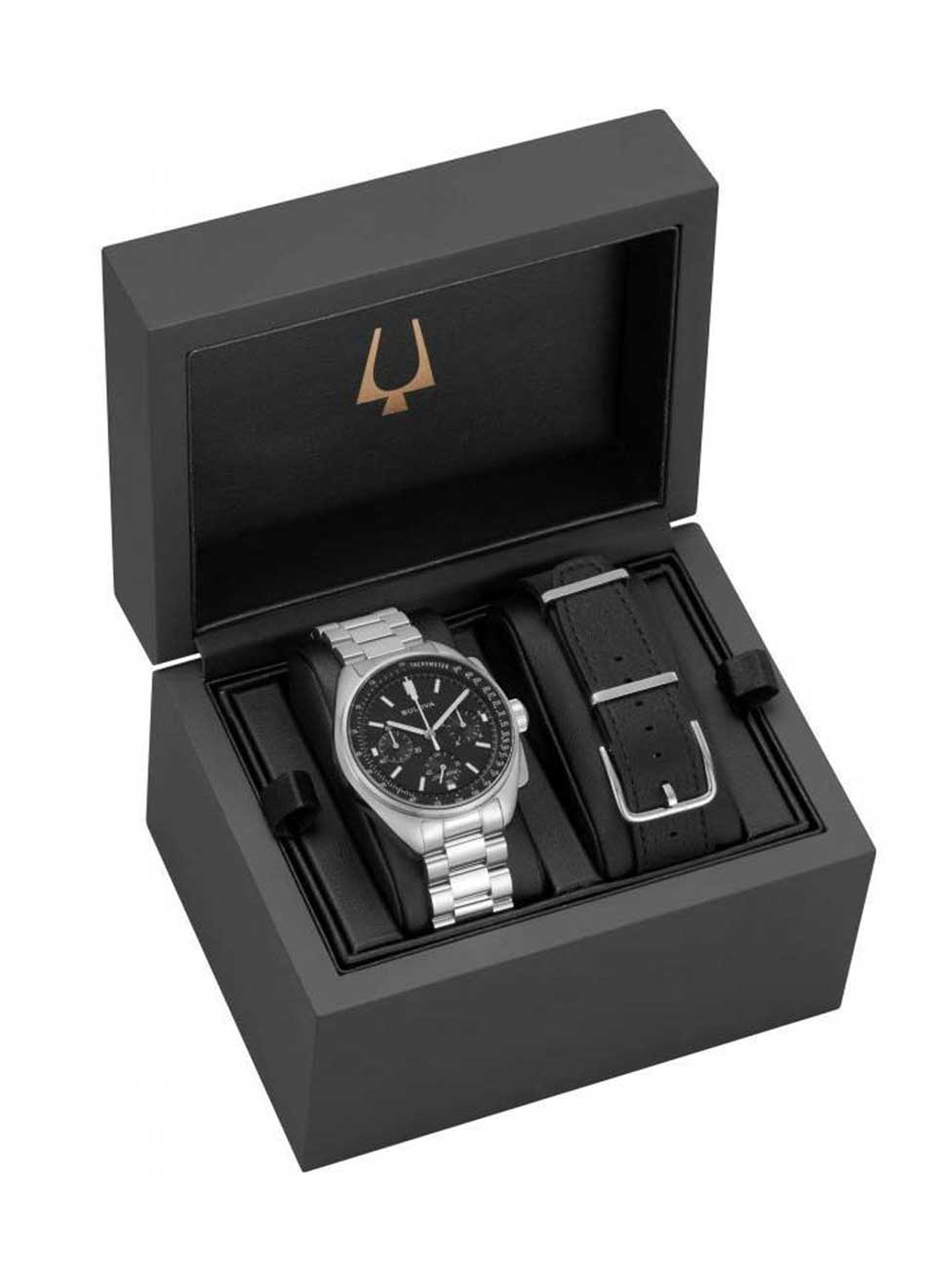 Bulova 96K111 men's watch Lunar Pilot Chronograph Special Set 44mm 5ATM