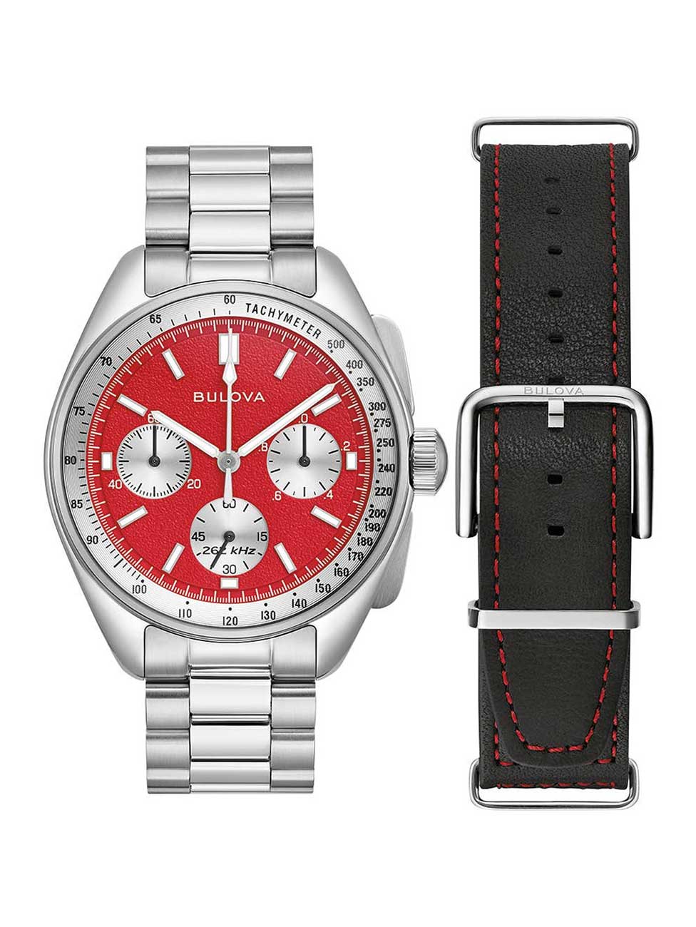 Bulova 96K115 men's watch Lunar Pilot Chronograph Special Set 43mm 5ATM