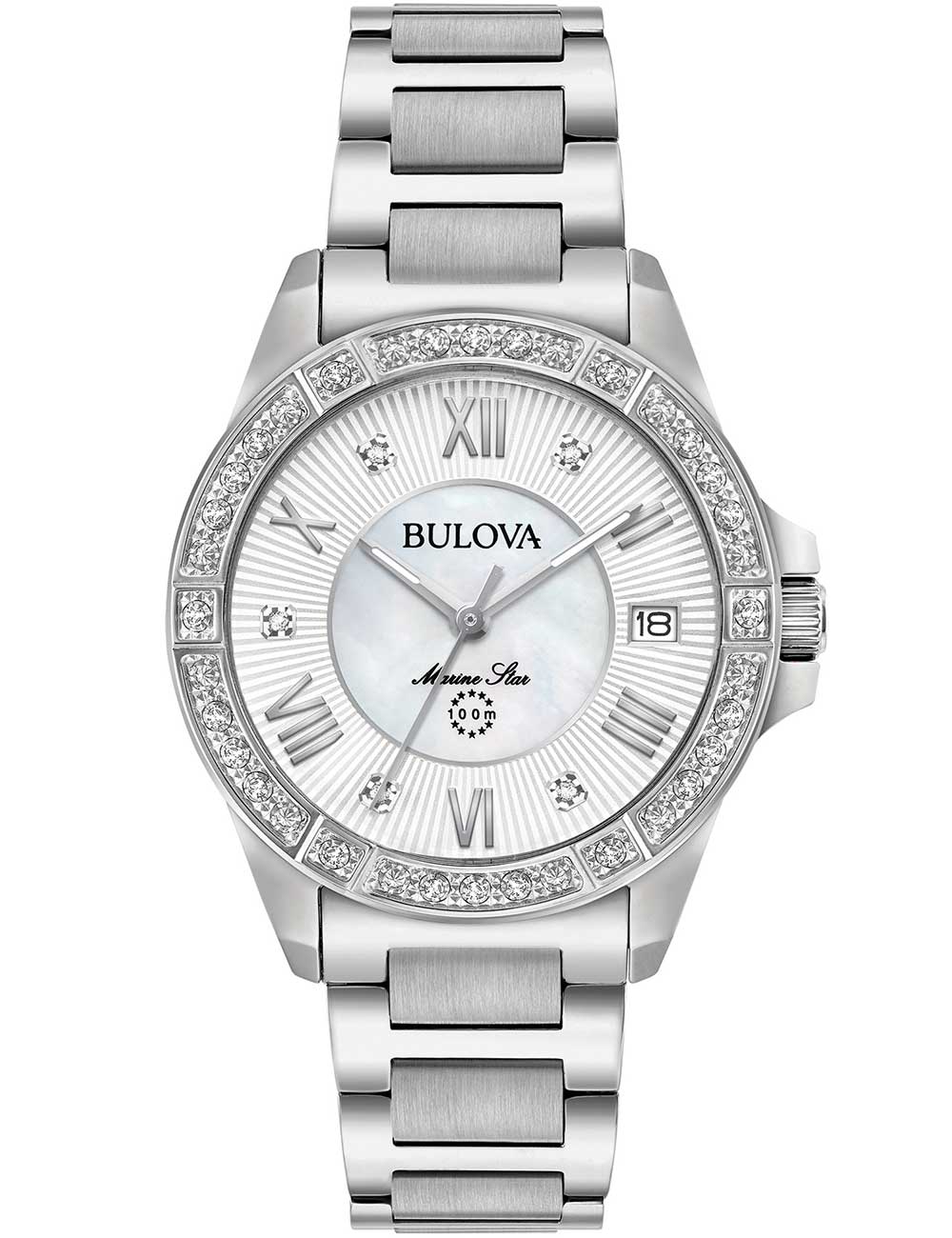 Bulova 96R232 women's watch Marine Star Diamond 32mm 10ATM