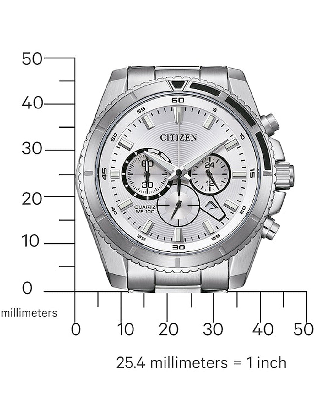 Citizen AN8200-50A Quartz Chronograph men's watch 44mm