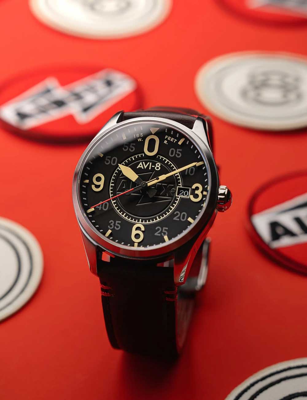 AVI-8 AV-4090-08 men's watch Spitfire Smith Automatic 42mm 5ATM