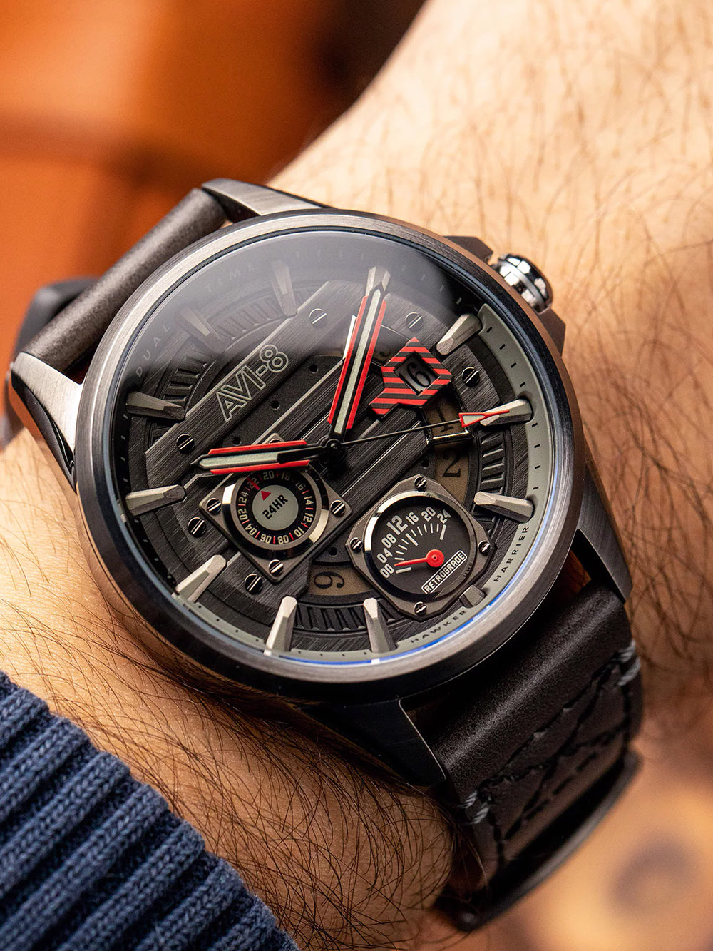 AVI-8 AV-4098-04 men's watch Hawker Harrier Farley Multi 44mm 5ATM