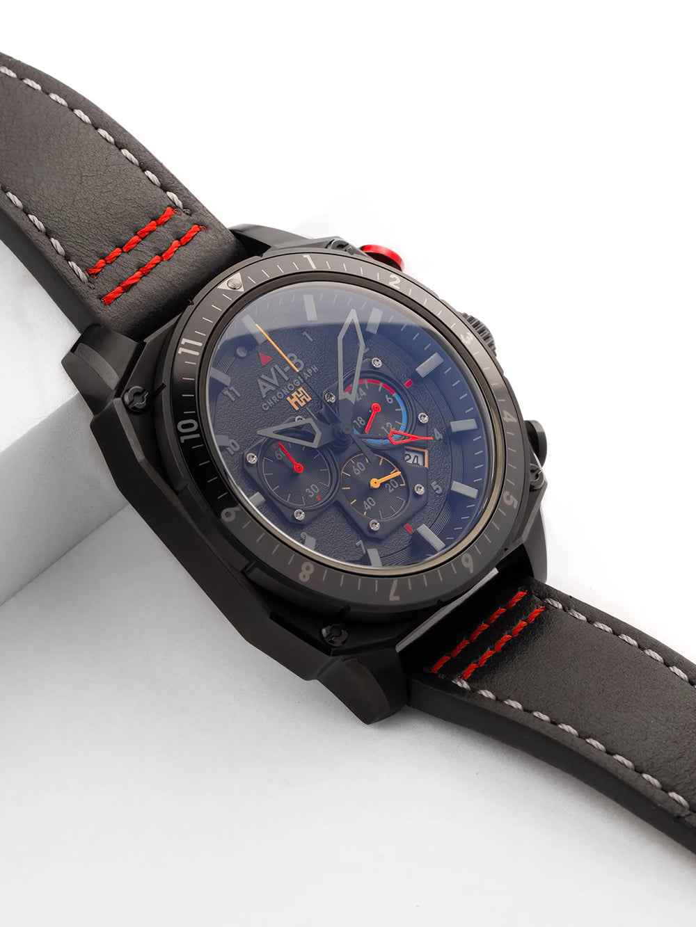 AVI-8 AV-4100-04 men's watch Hawker Hunter Dual Time Chronograph 43mm 5ATM