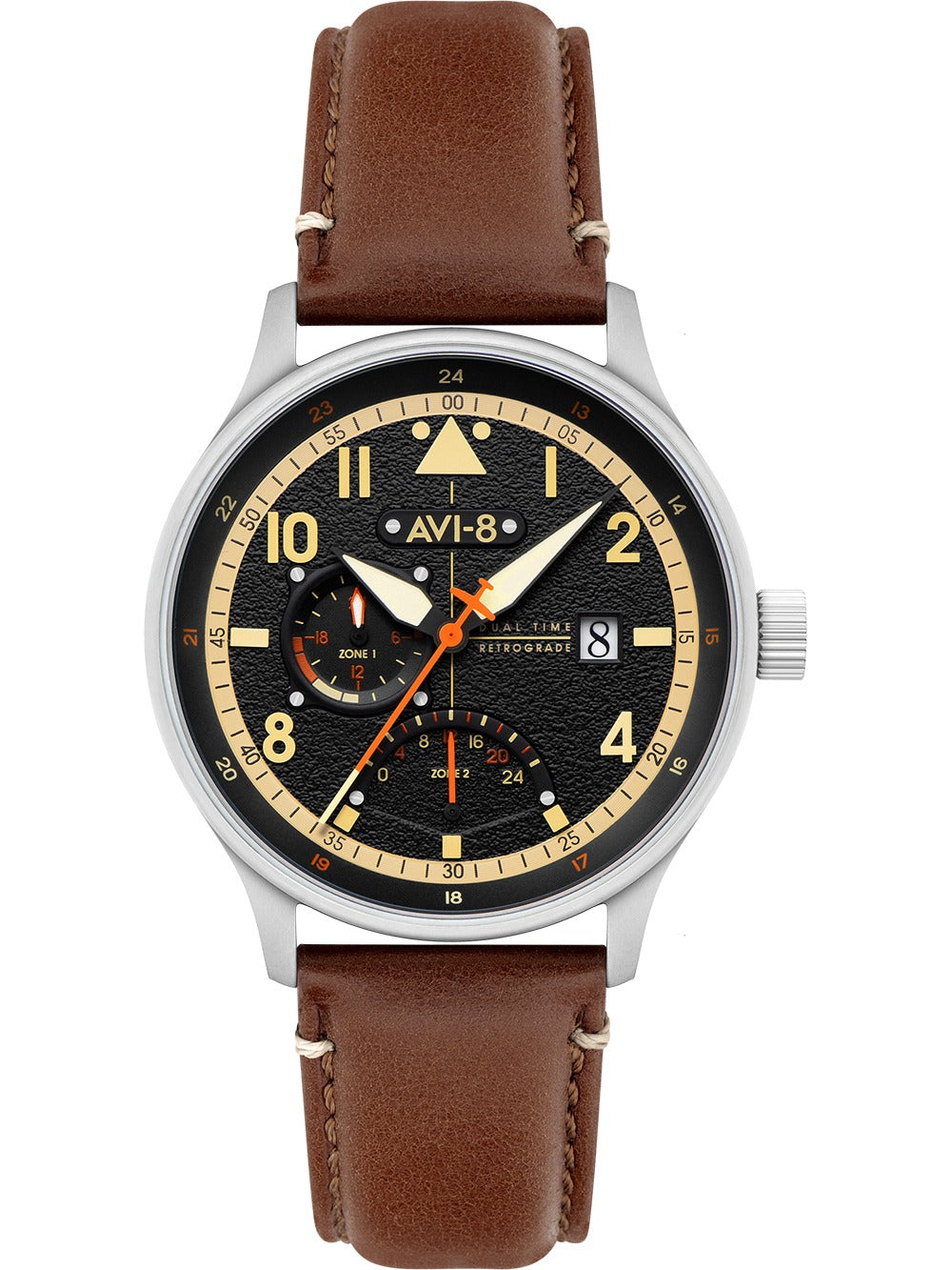 AVI-8 AV-4101-0B men's watch Hawker Hurricane McKellar Dual Time 44mm 5ATM