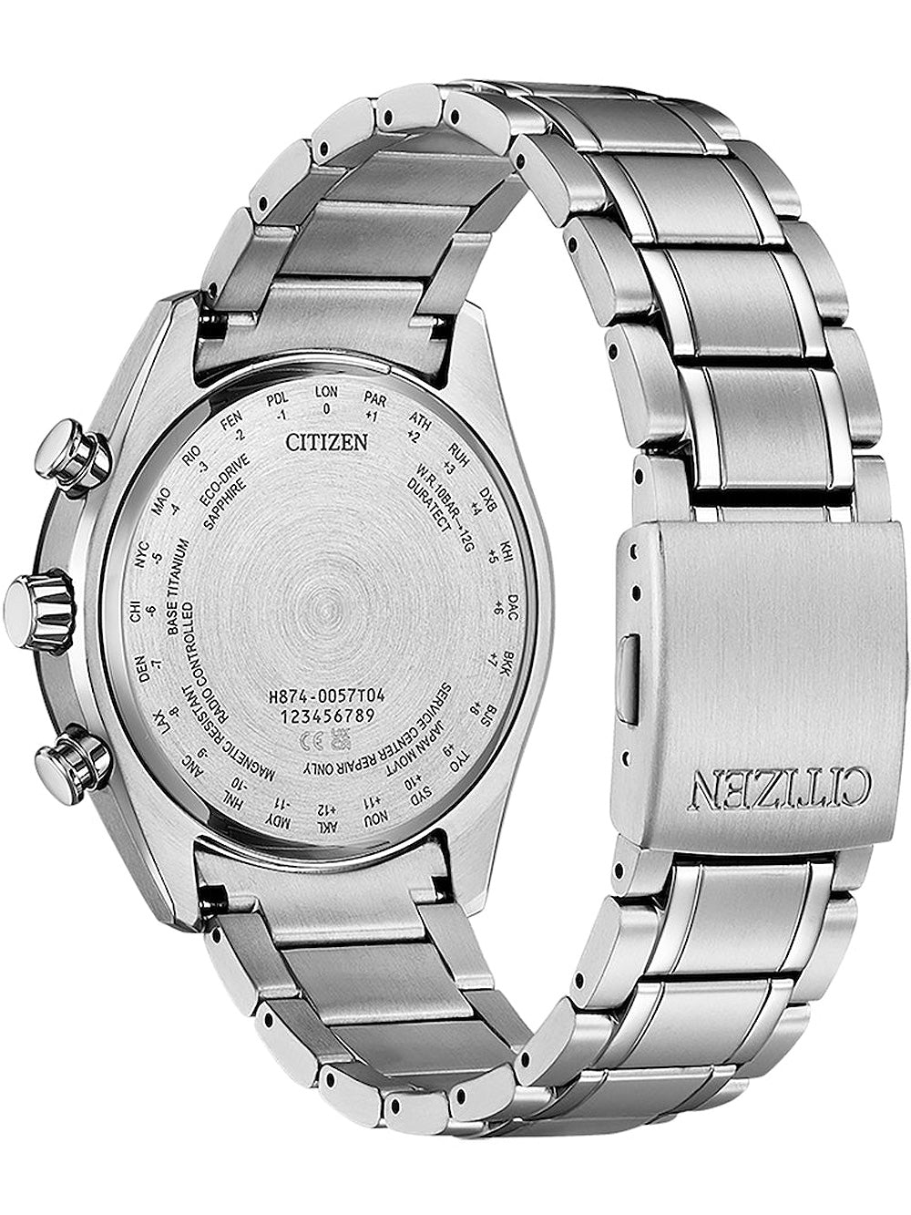 Citizen BY1018-80E Eco-Drive Moon Phase Titanium Radio Contr. men's watch