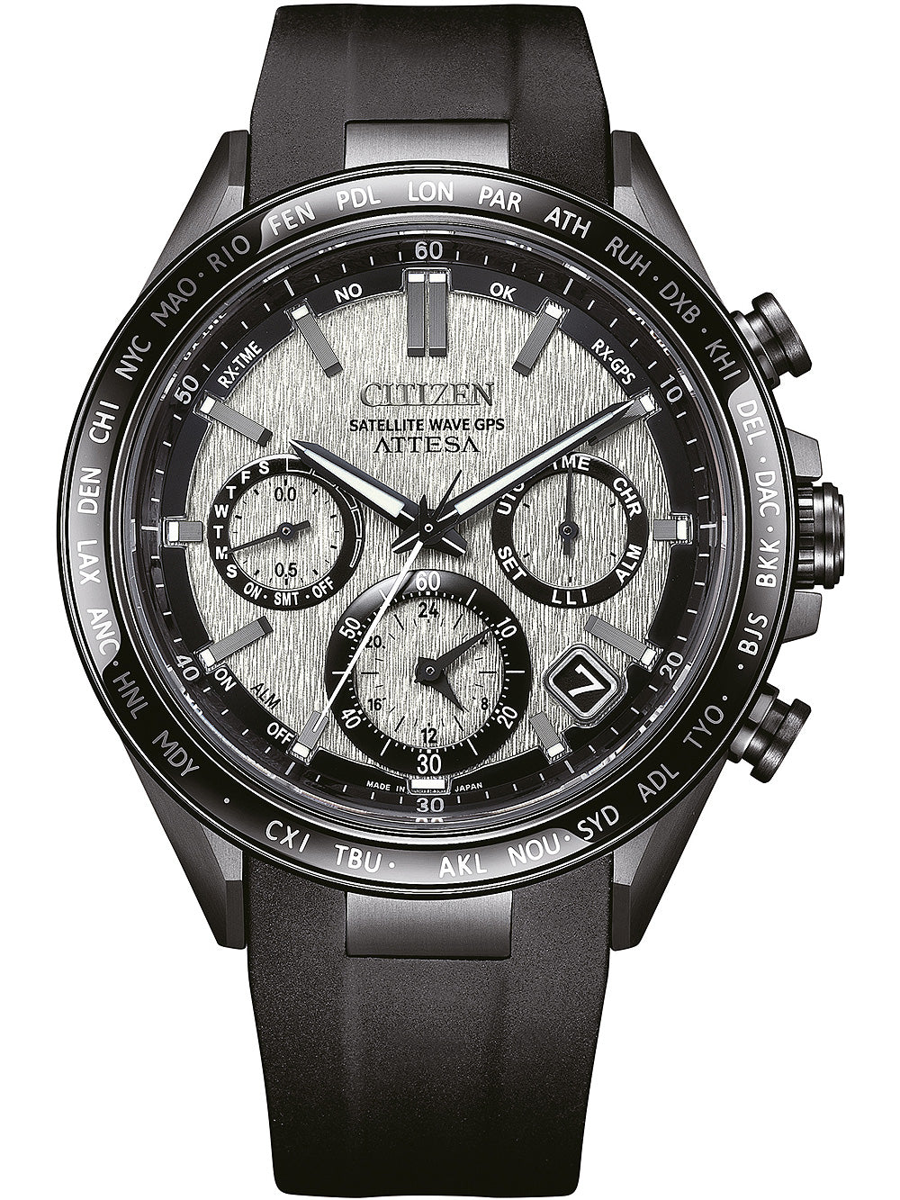 Citizen CC4055-14H Attesa Eco-Drive Satellite Wave GPS Chronograph men's watch 44mm 10ATM