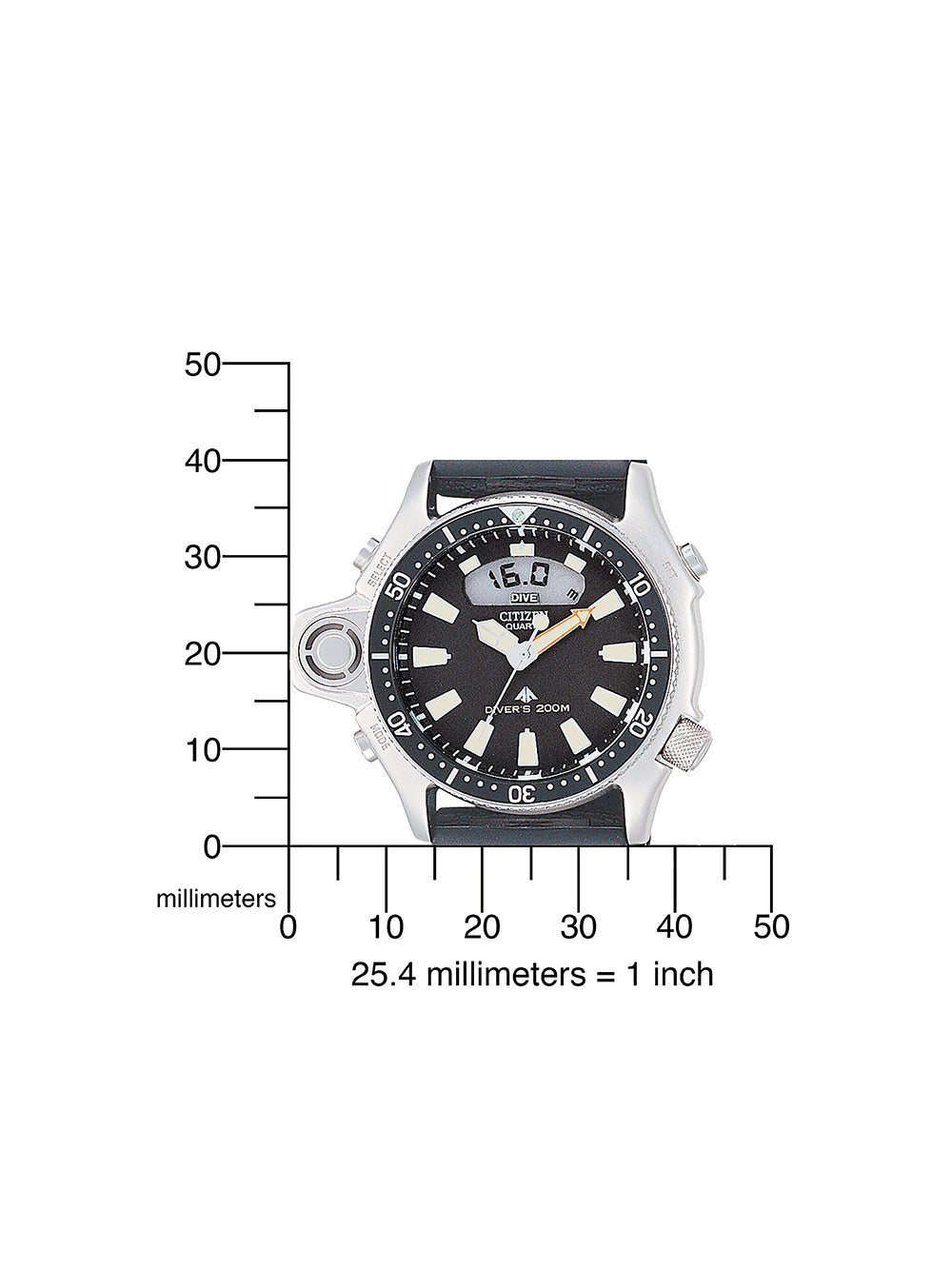 Citizen JP2000-08E Promaster-Marine Diver watch with depth gauge 20 ATM