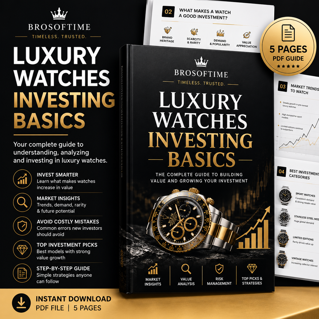 Luxury Watch Investing Basics PDF | Beginner Guide to Investing in Rolex, Omega & Luxury Watches