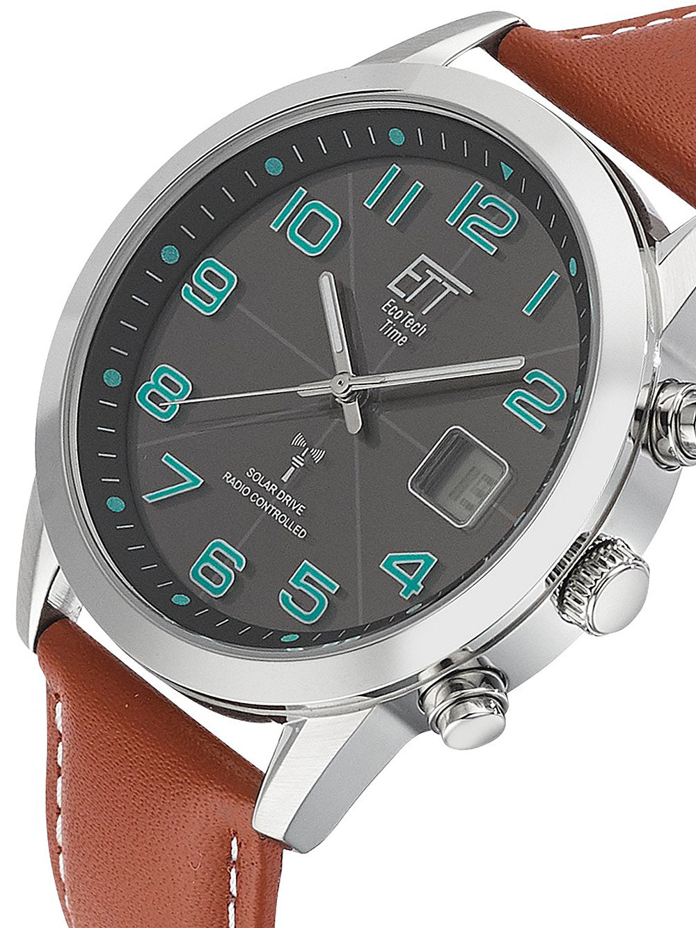 ETT EGS-11499-22L solar drive radio controlled Basic men's watch 41mm 5ATM