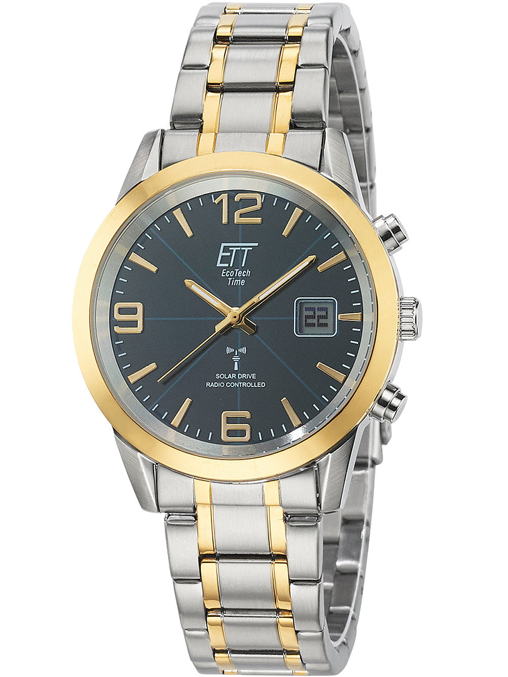 ETT EGS-11502-32M solar drive radio controlled Basic men's watch 41mm 5ATM