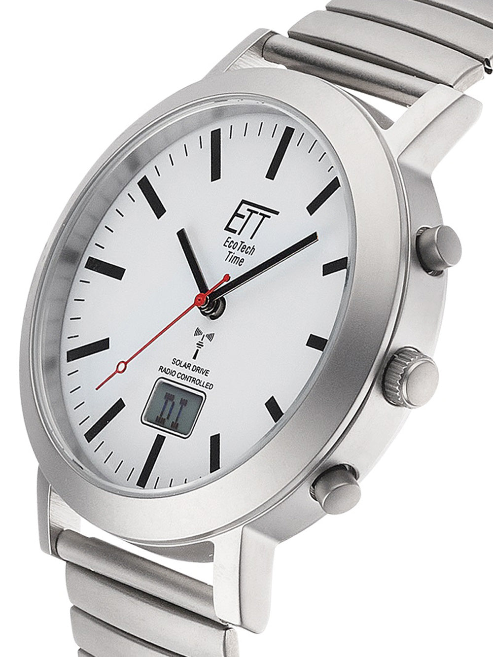 ETT EGS-11580-11M men's watch Zugband Solar Radio-Controlled 41mm 5ATM