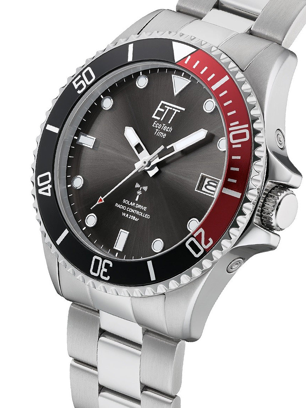 ETT EGS-11604-25M Professional Solar Radio Controlled Men's Watch 44mm 20ATM