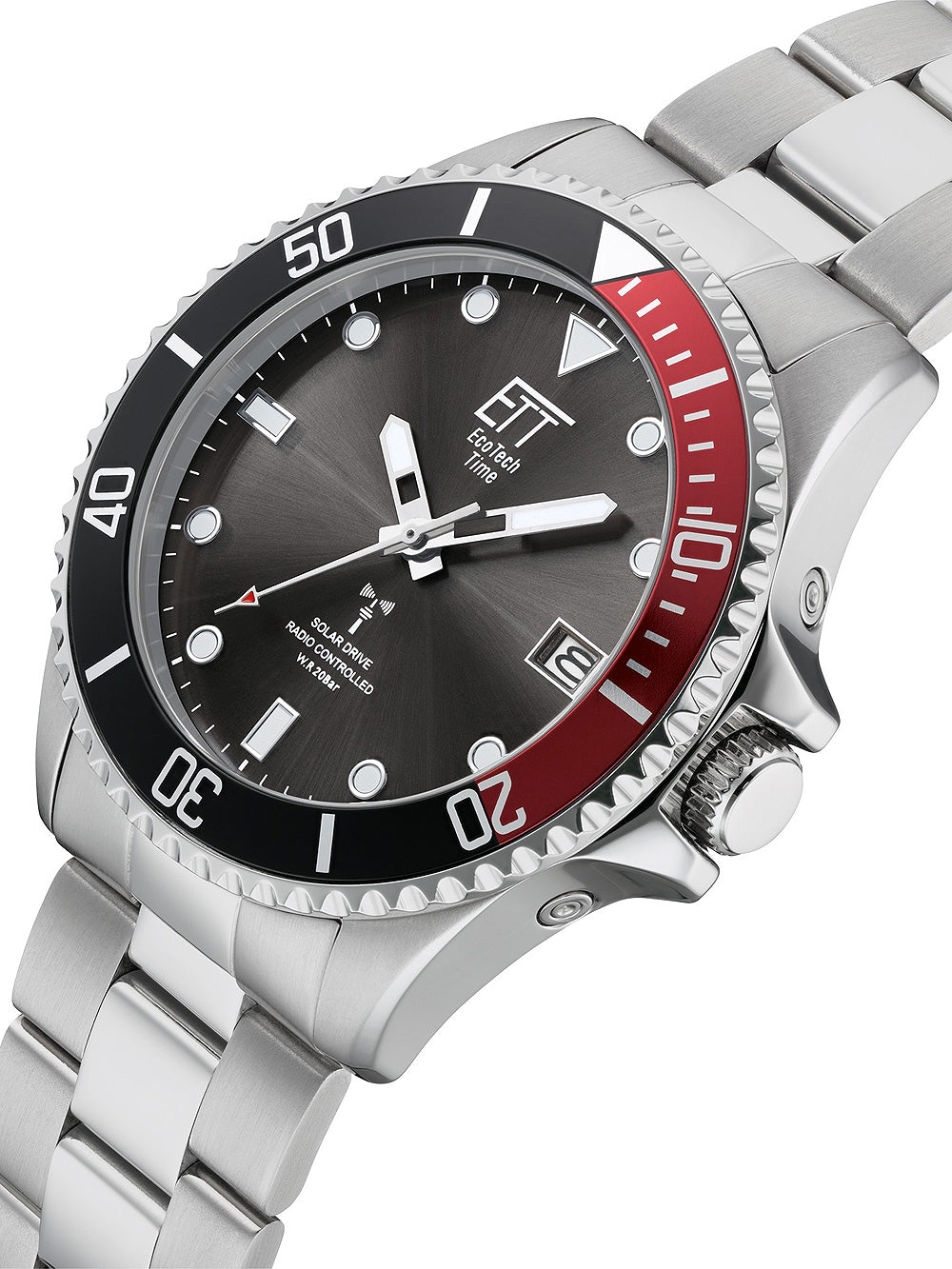 ETT EGS-11604-25M Professional Solar Radio Controlled Men's Watch 44mm 20ATM
