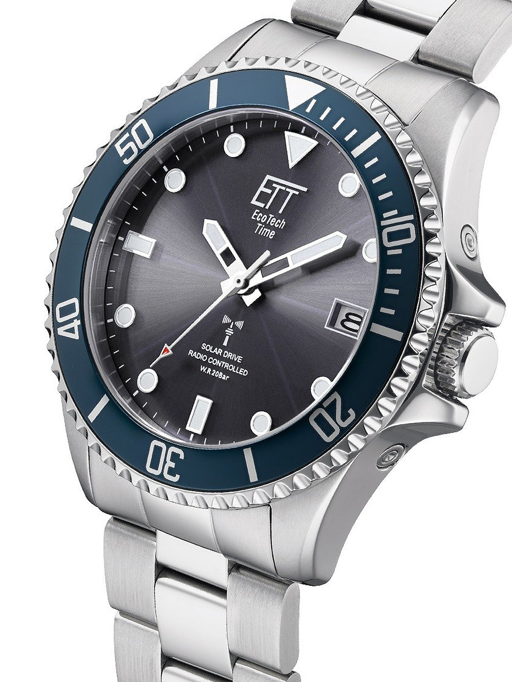 ETT EGS-11605-35M Professional Solar Radio Controlled Men's Watch 44mm 20ATM