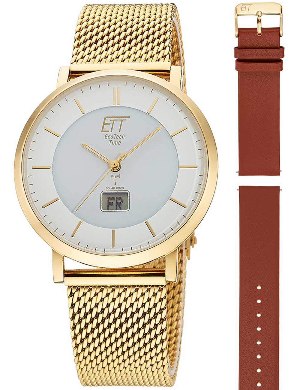 ETT Eco Tech Time EGS-11623-11MS men's watch Atacama Solar Radio Controlled 40mm 5ATM