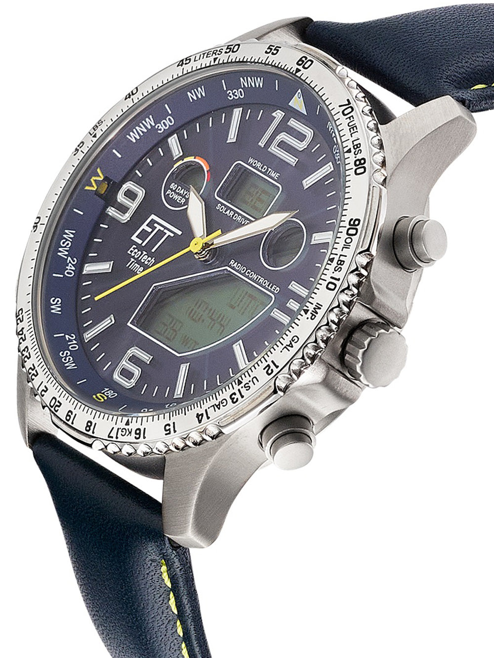 ETT EGT-11574-31L men's watch Solar Titan Radio-Controlled 43mm 10ATM