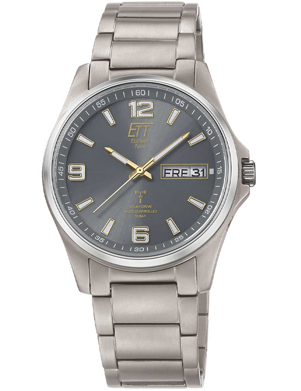 ETT Eco Tech Time EGT-11601-21M men's watch Everest Solar Radio Controlled 41mm 10ATM
