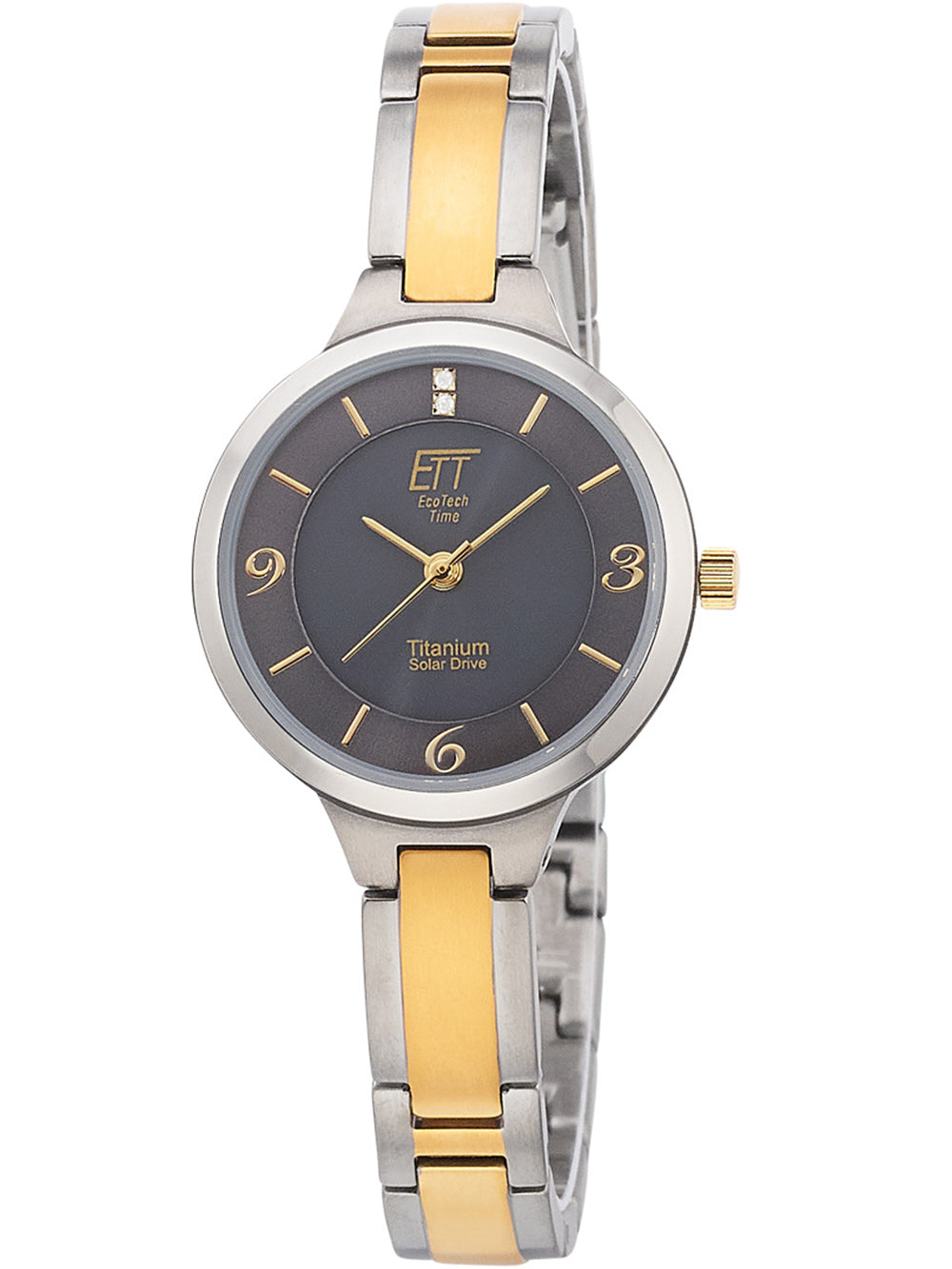 ETT ELS-12146-52M Diamond Lady Solar Drive Titan women's watch 28mm 5ATM