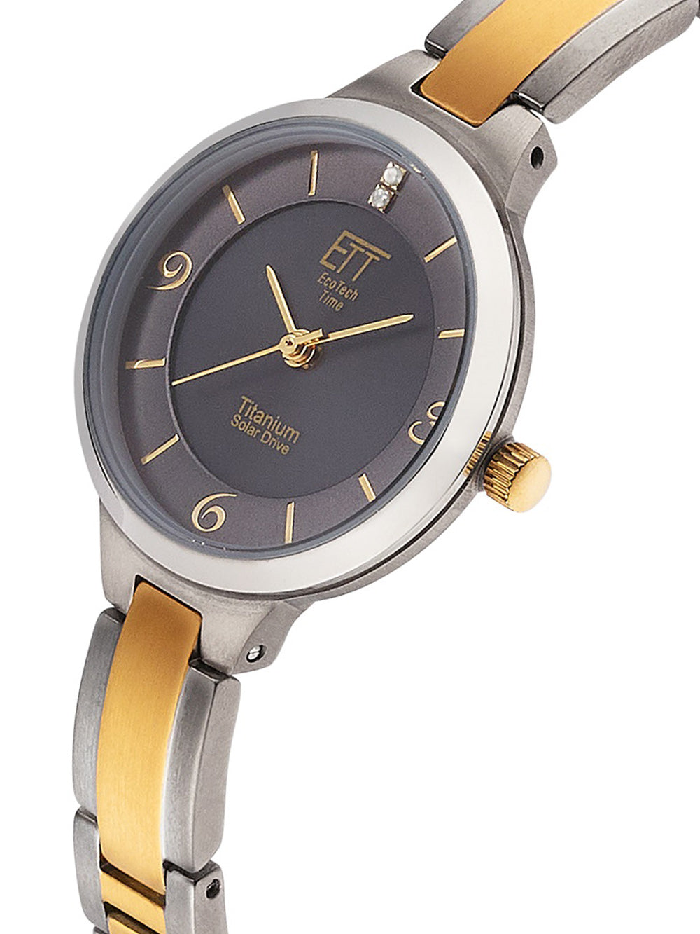 ETT ELS-12146-52M Diamond Lady Solar Drive Titan women's watch 28mm 5ATM