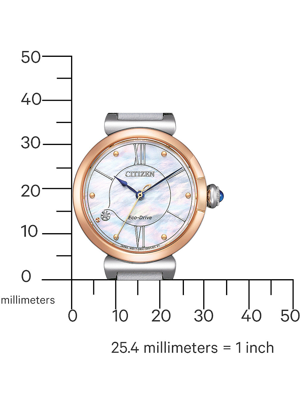 Citizen EM1074-15D Eco-Drive Elegance women's watch 30mm 5ATM