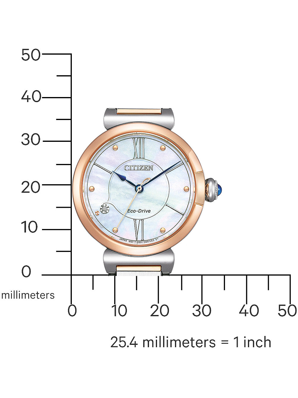 Citizen EM1074-82D Eco-Drive Elegance women's watch 30mm 5ATM