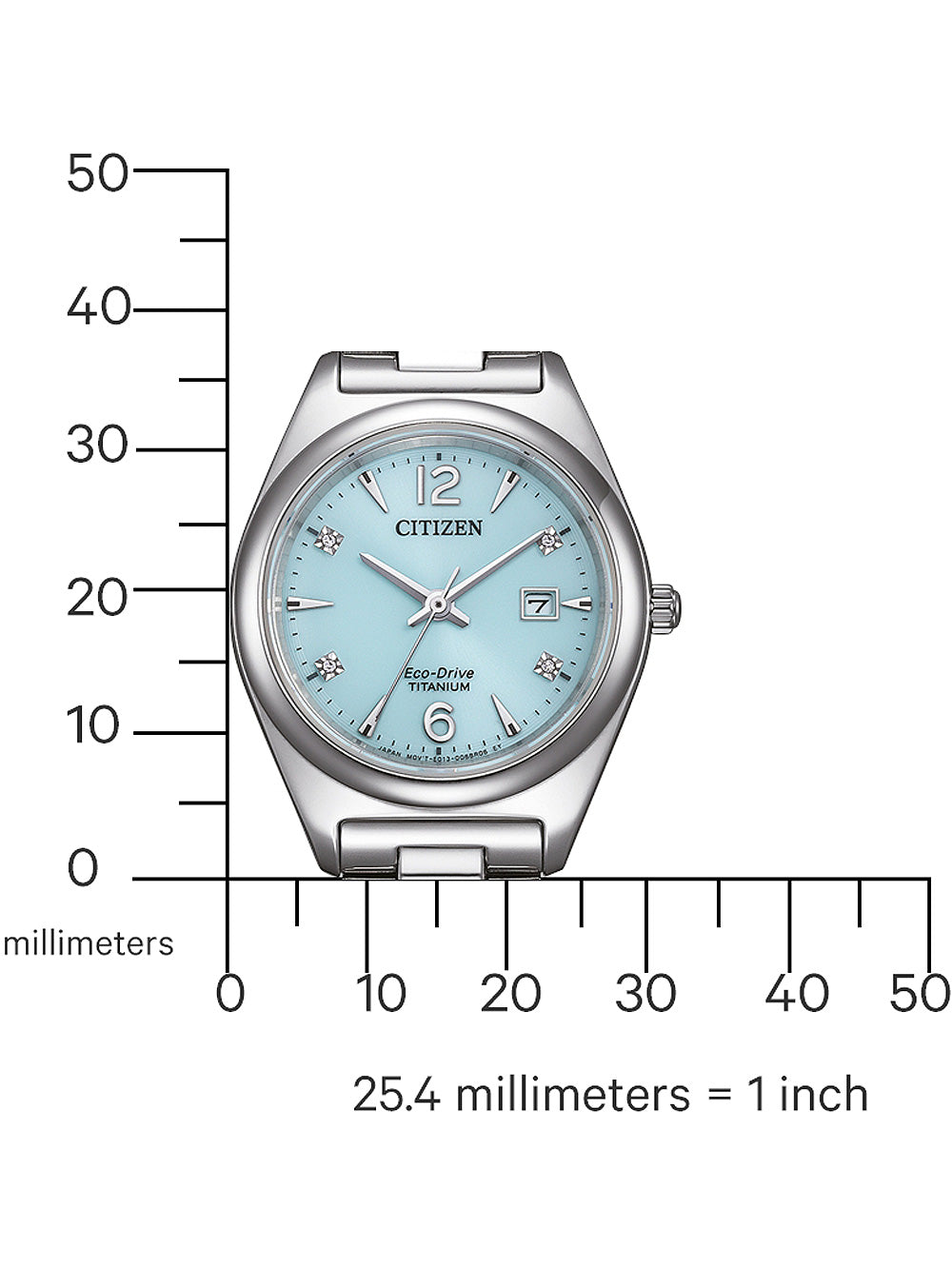 Citizen EW2601-81M Eco-Drive Titanium women's watch 29mm 10ATM