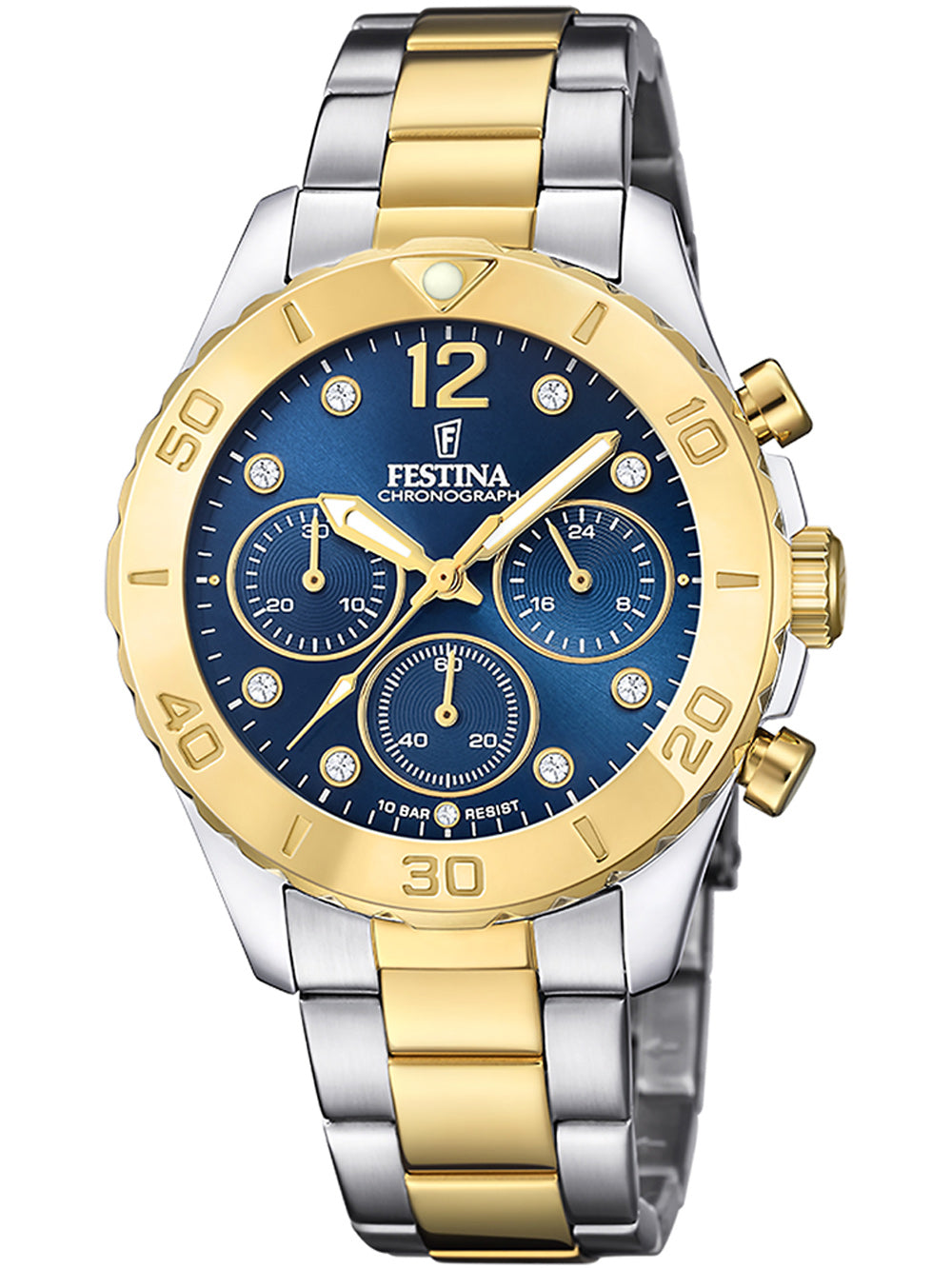 Festina F20604/3 Boyfriend Chronograph women's watch 39mm 10ATM