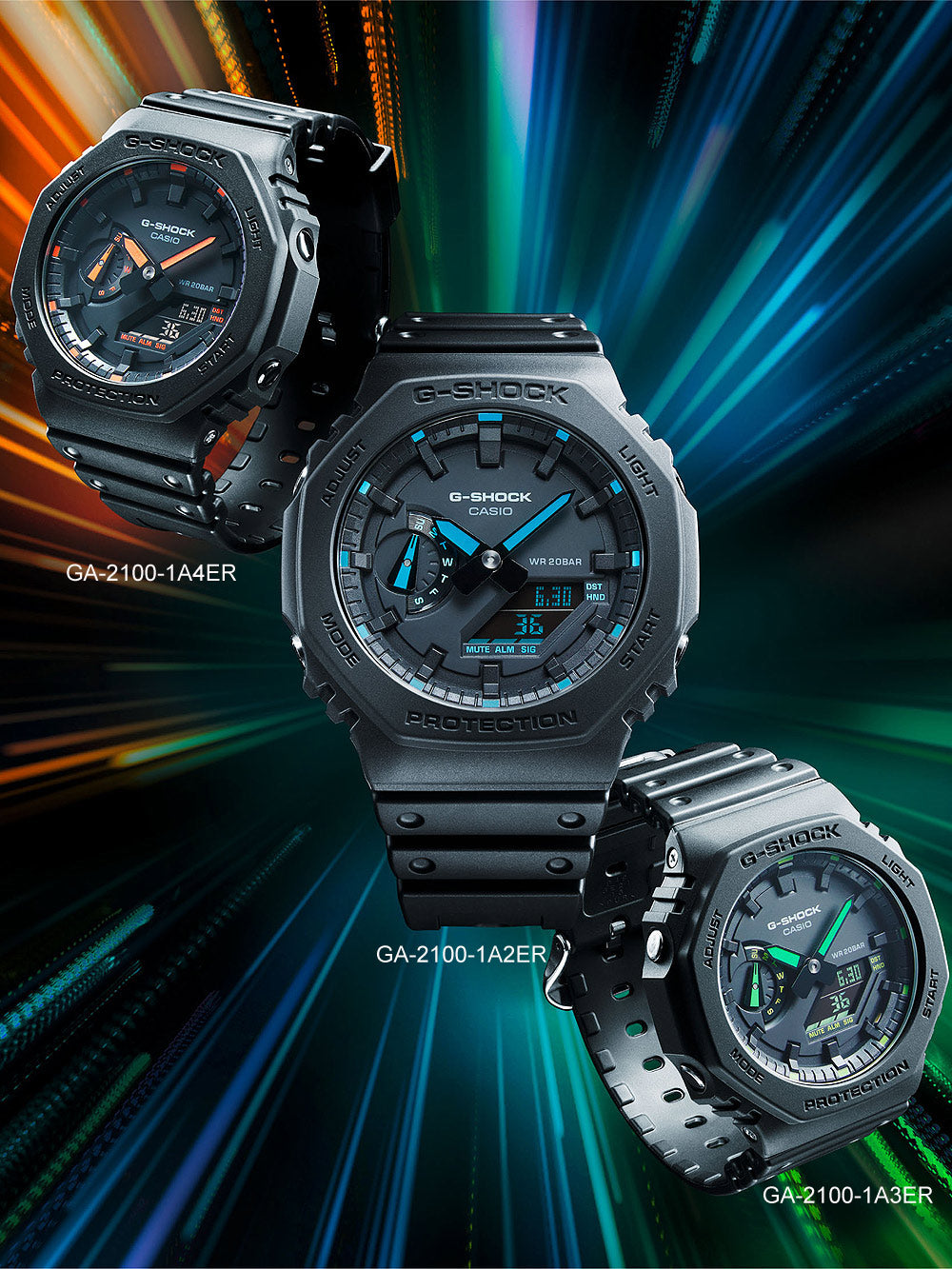 Casio GA-2100-1A3ER G-Shock men's watch 45mm 20ATM