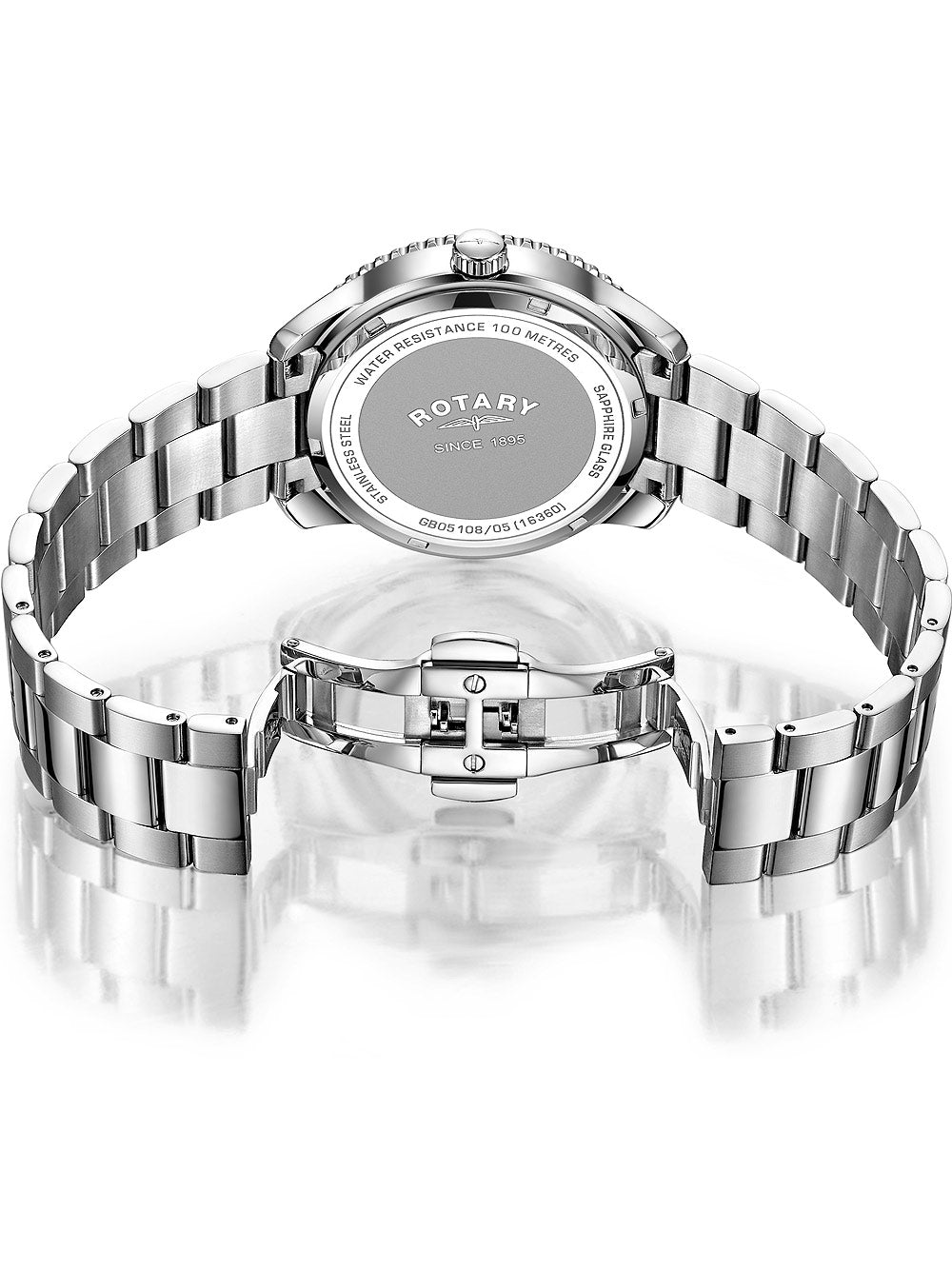 Rotary GB05108/05 Henley GMT men's watch 41mm 10ATM