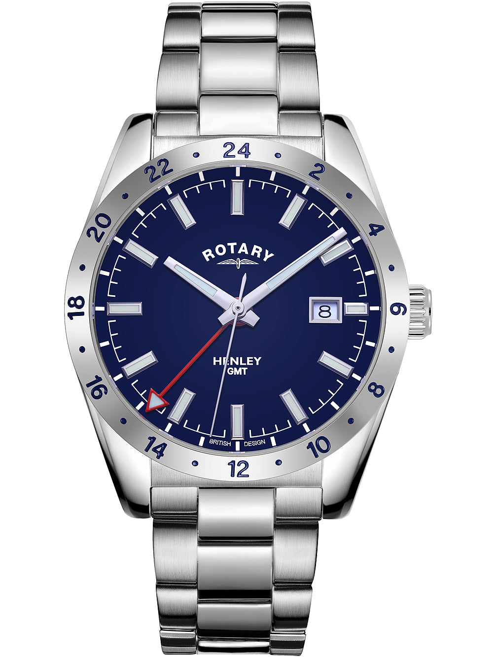 Rotary GB05176/05 Henley GMT men's watch 40mm 10ATM