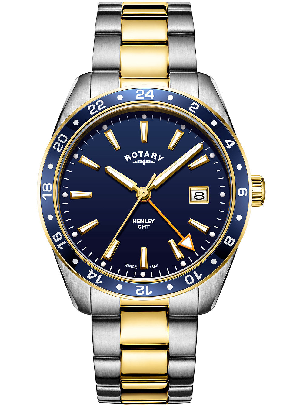 Rotary GB05296/05 Henley GMT men's watch 40mm 10ATM